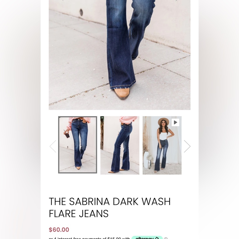 THE SABRINA DARK WASH
FLARE JEANS